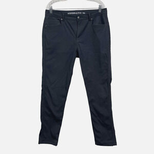 Western Rise Pants All‎ Terrain Straight Leg Flat Front Zip Fly Black Men Sz 34W